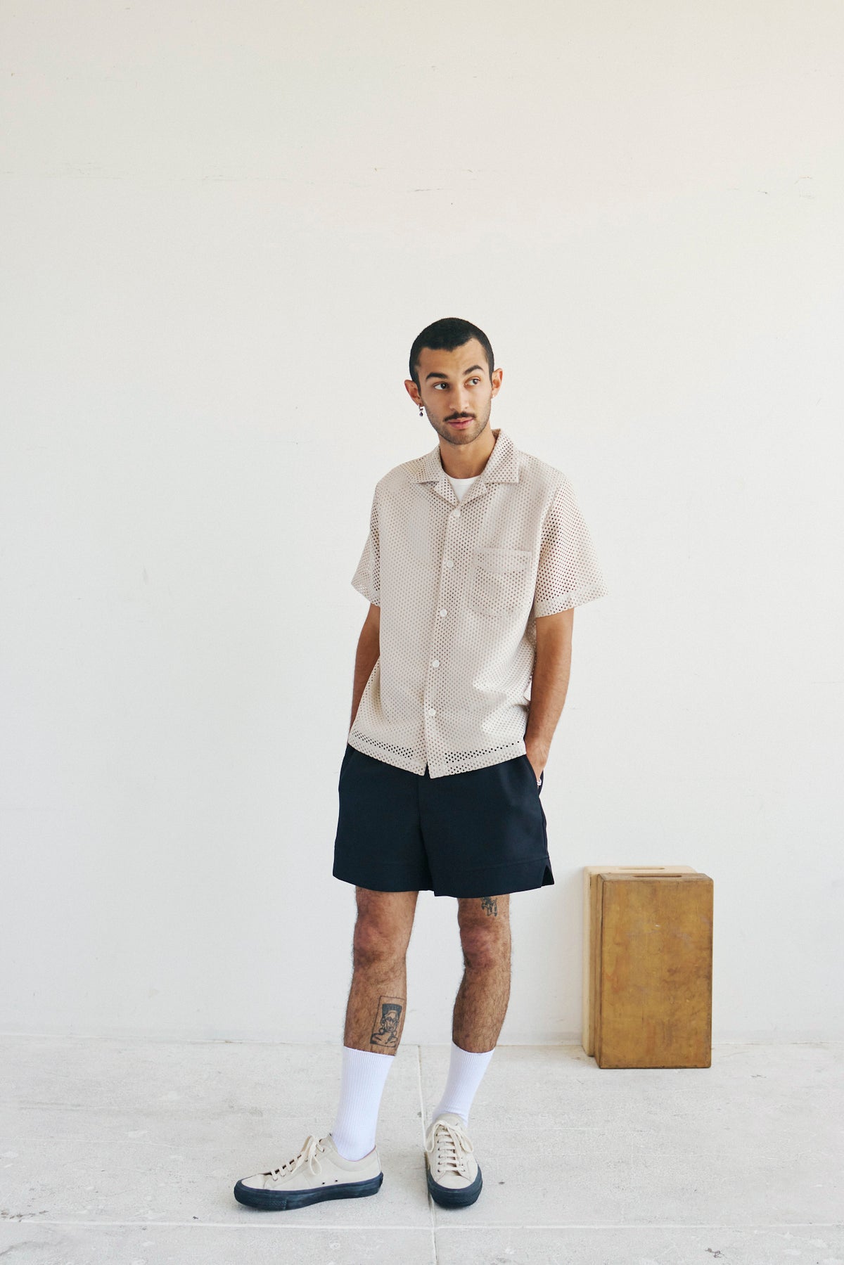 Goodfight Lichen Shirt Raschel Lace Sand