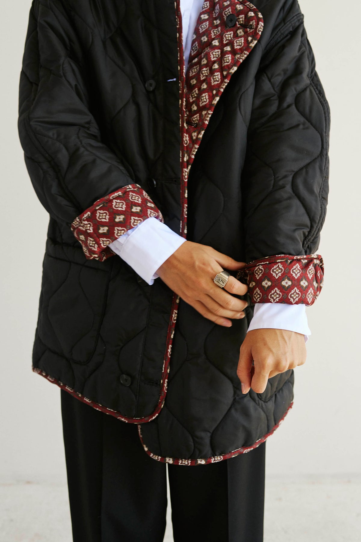 Goodfight B-Side Liner Jacket Brown Fleur