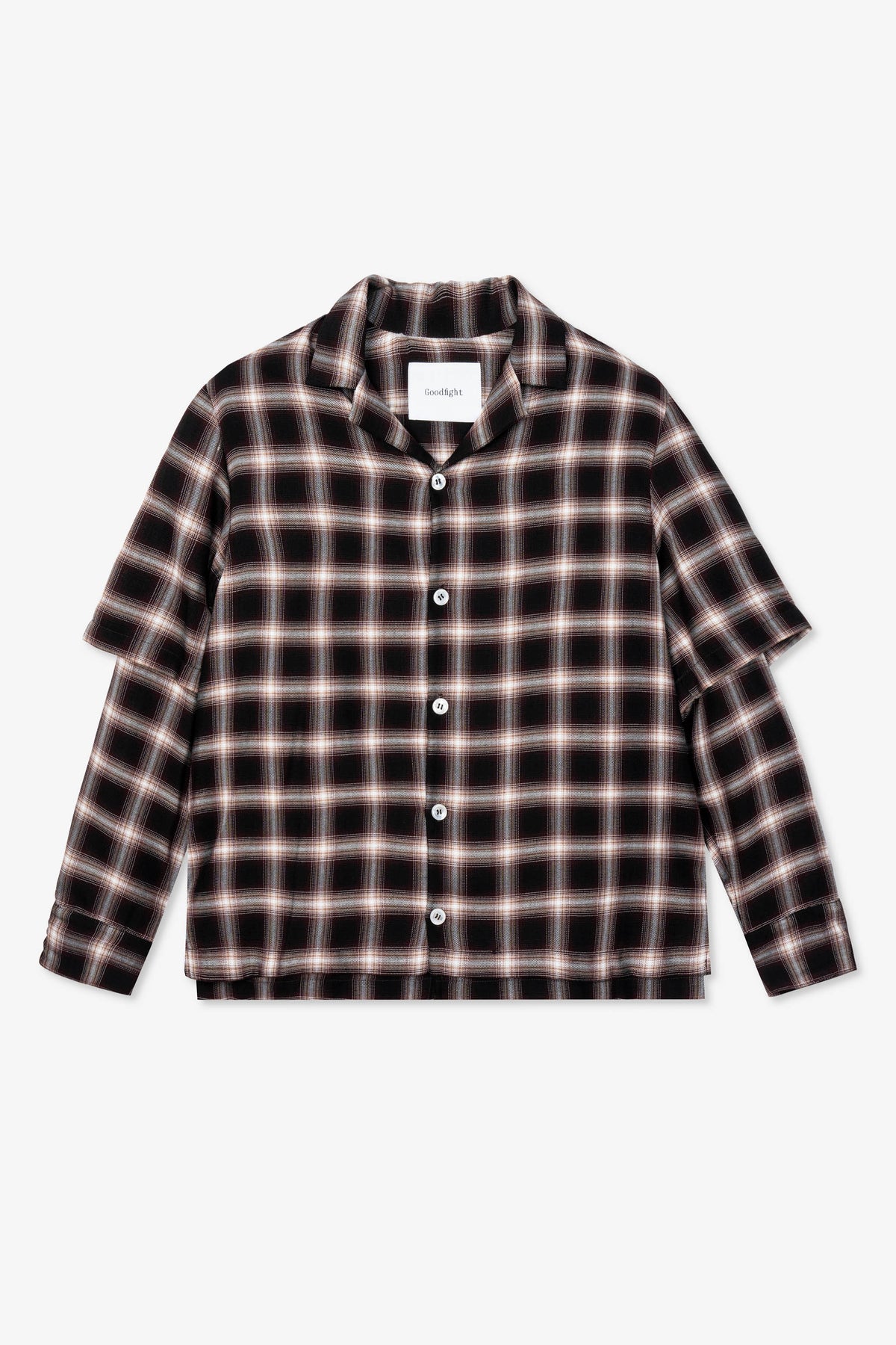 Goodfight Milky Way L/S Doublesleeve Shirt Red Flannel