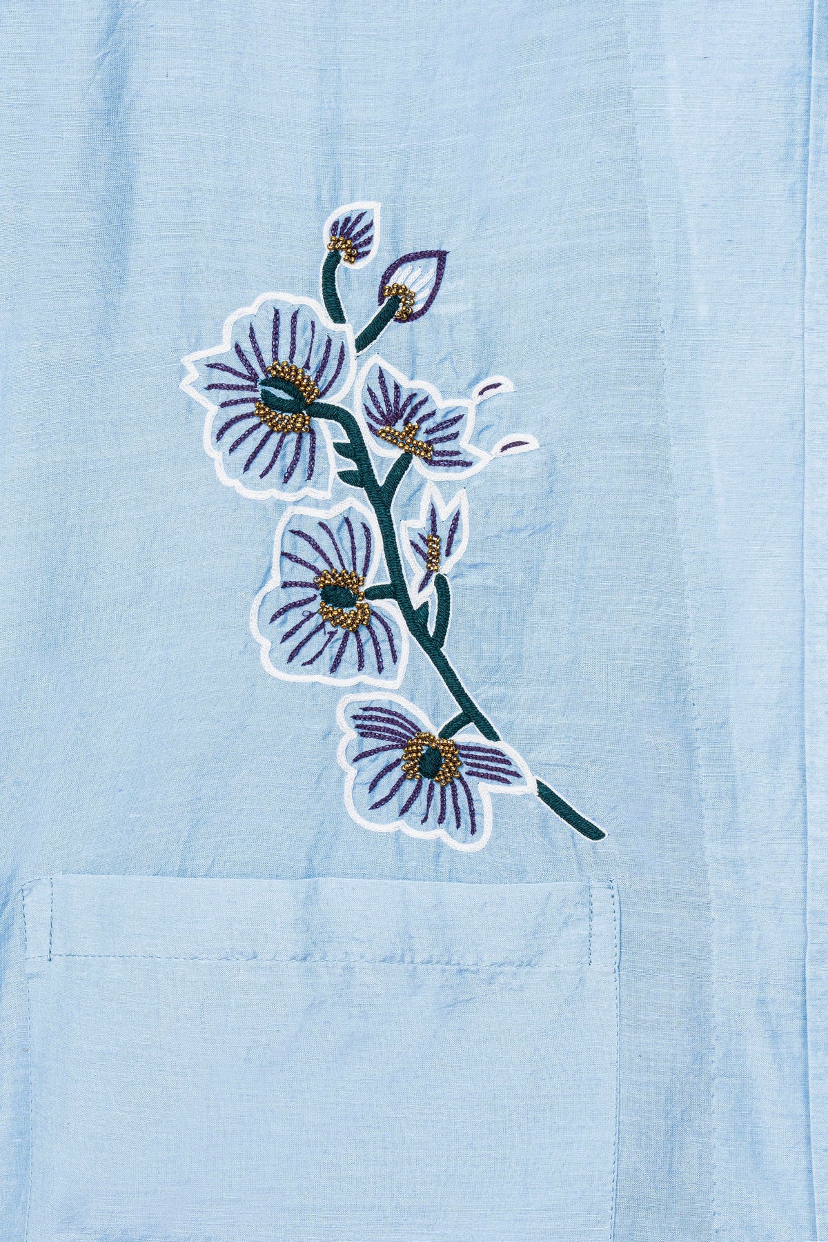 Karu Research x Goodfight Orchid Bowler Shirt Blue