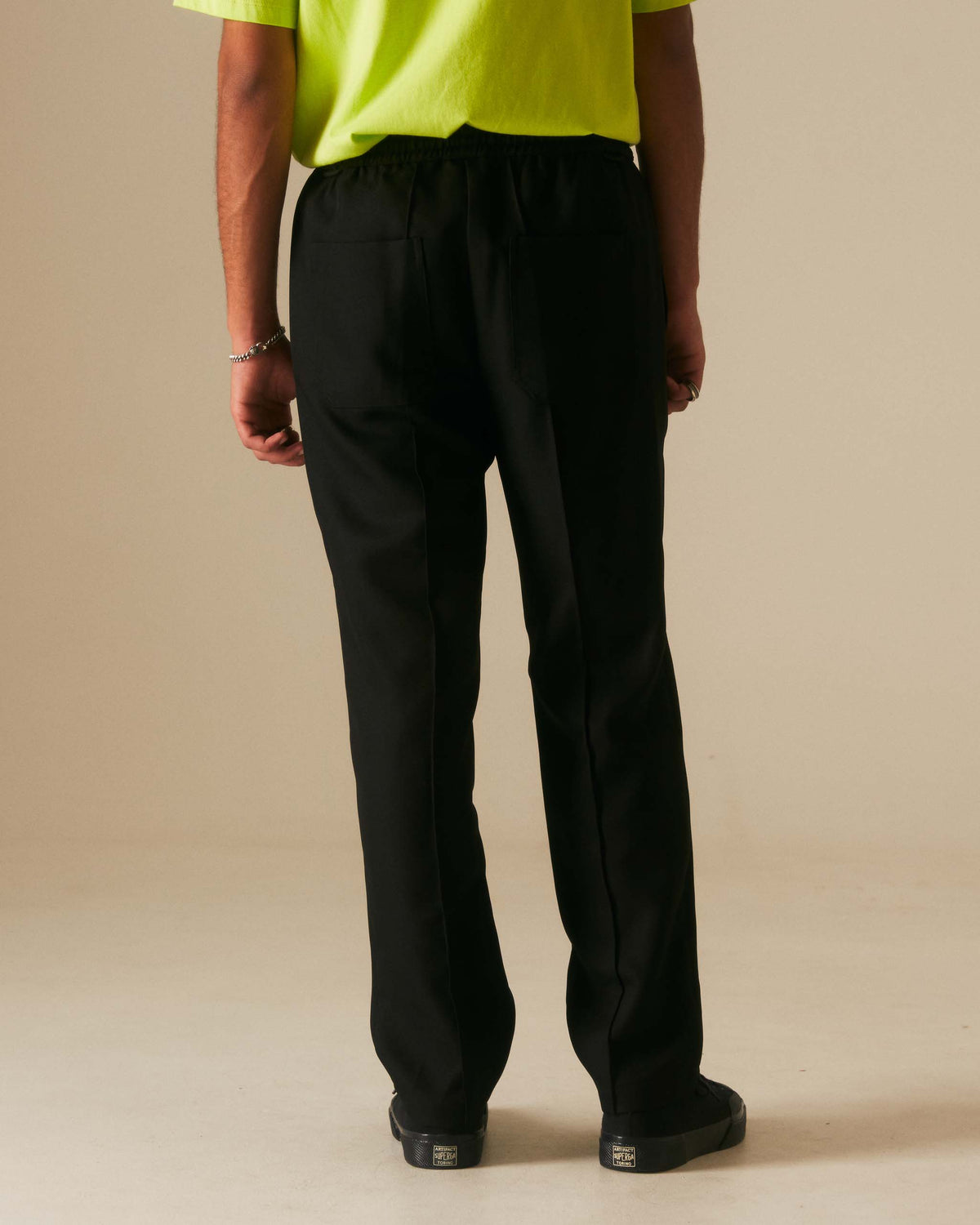 Goodfight Elastic Waist Permapress Trouser Taper Black