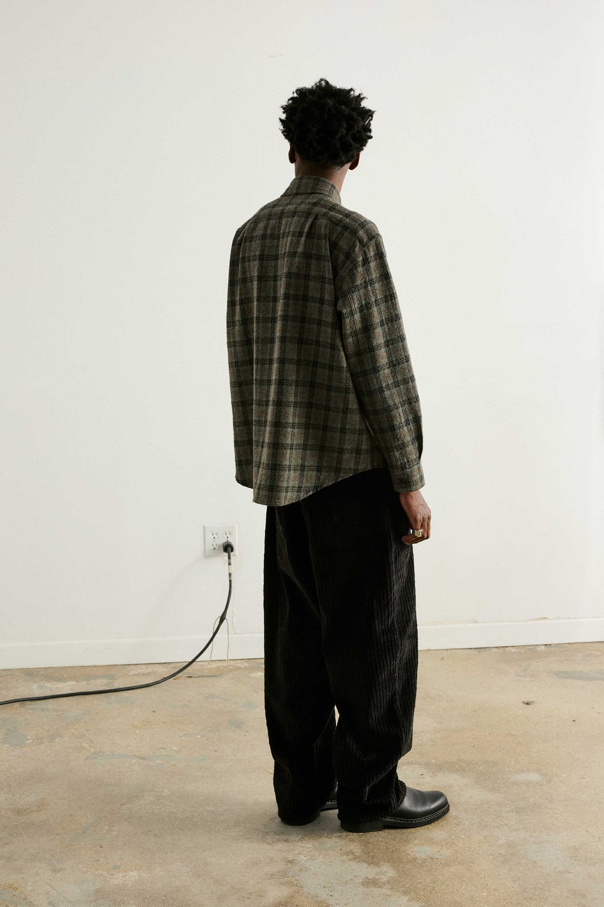 City Shirt Knit Wool Yellow Charcoal