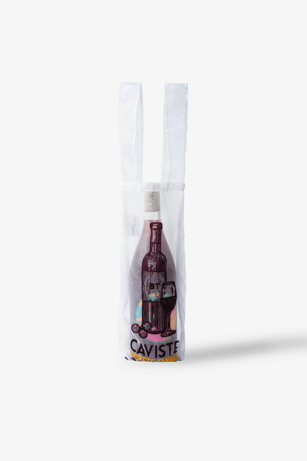 Brigitte Tanaka "Sac Caviste" Embroidered Organza Wine Bag