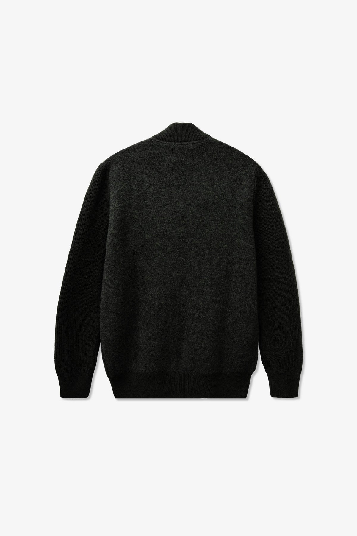 Goodfight for Barbour Milburn Zip-Up Jumper Dark Olive