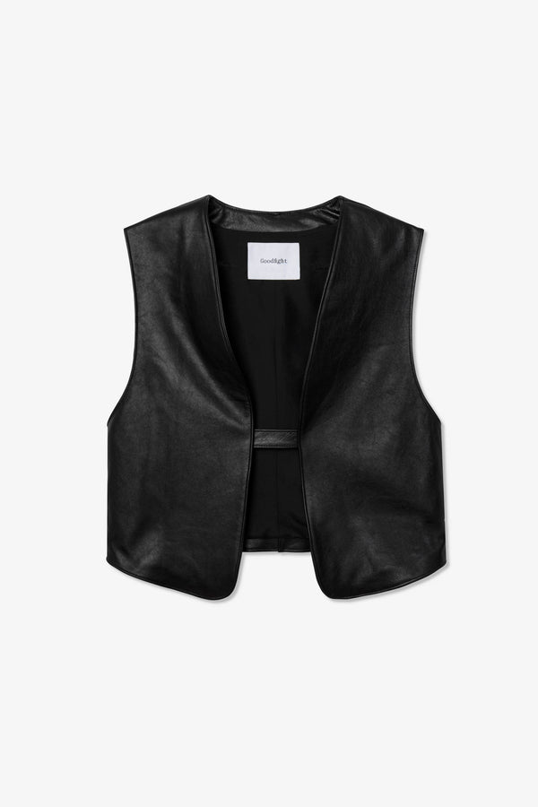 Saddle Vest Leather Black